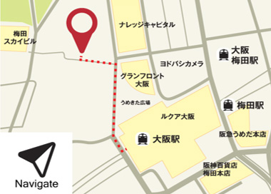 梅田の中心で防災を考え！体感する！ UMEDAI防災イベント2019イベント会場マップ